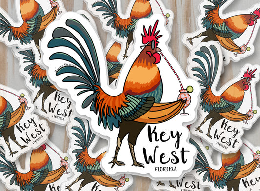 Rooster Key West, Florida Sticker