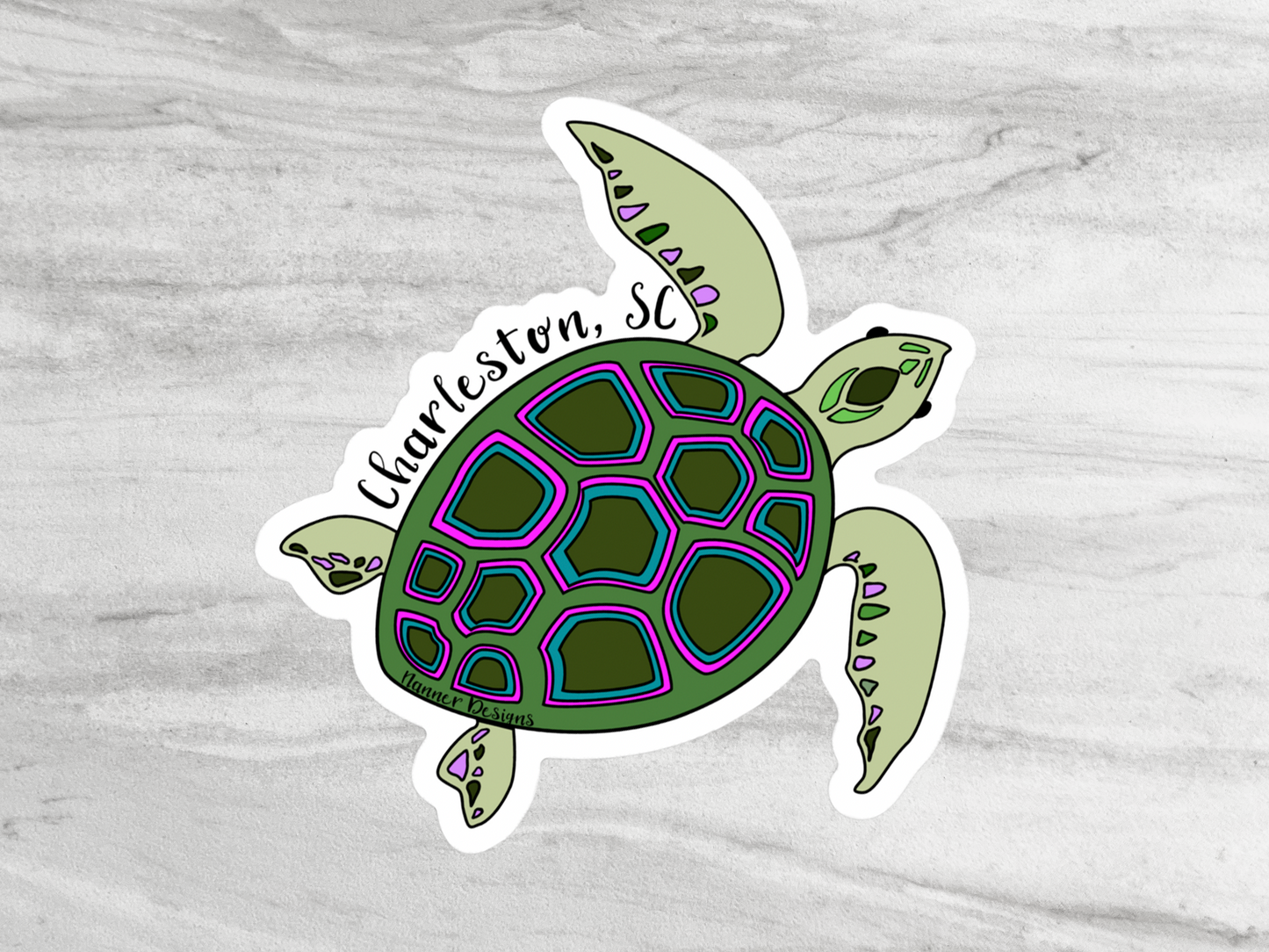 Sea Turtle Charleston, SC Sticker