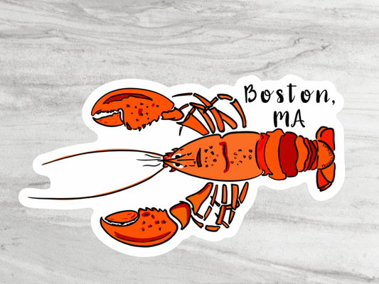 Lobster Boston, MA Sticker
