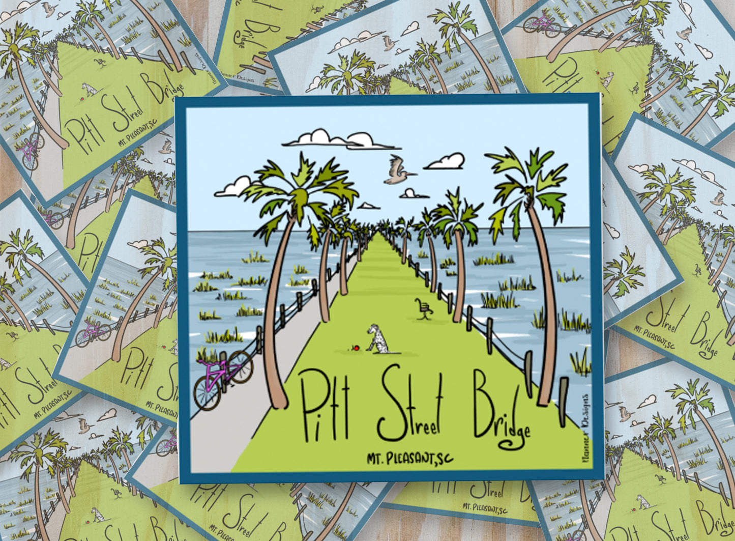 Pitt Street Bridge Mt. Pleasant, SC Sticker