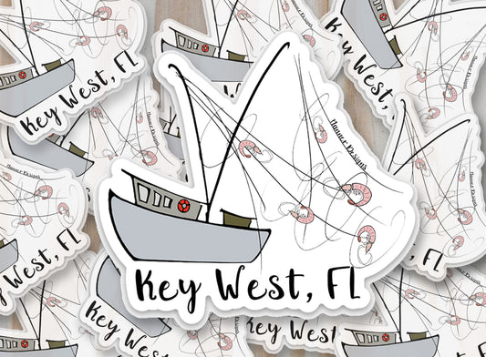 Shrimp Boat Key West, Florida Sticker