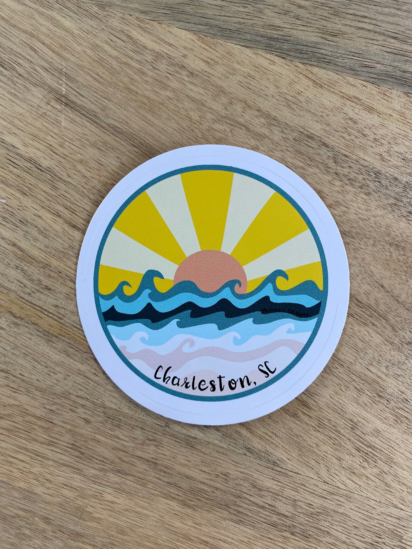 Yellow Sunrise Charleston, SC Sticker