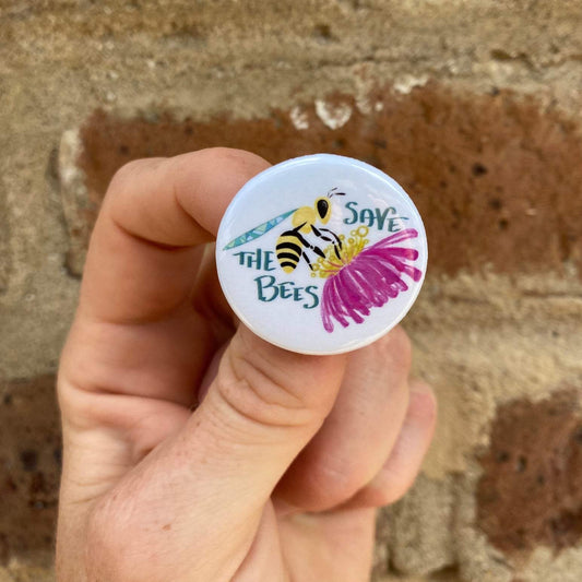 Save the Bees Button