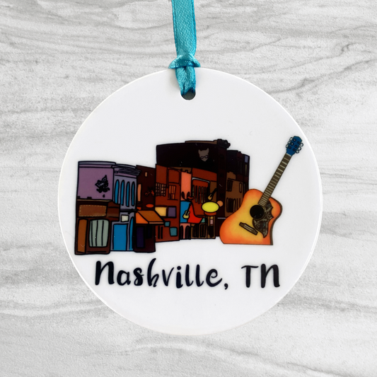 Nashville, TN Ceramic Ornament