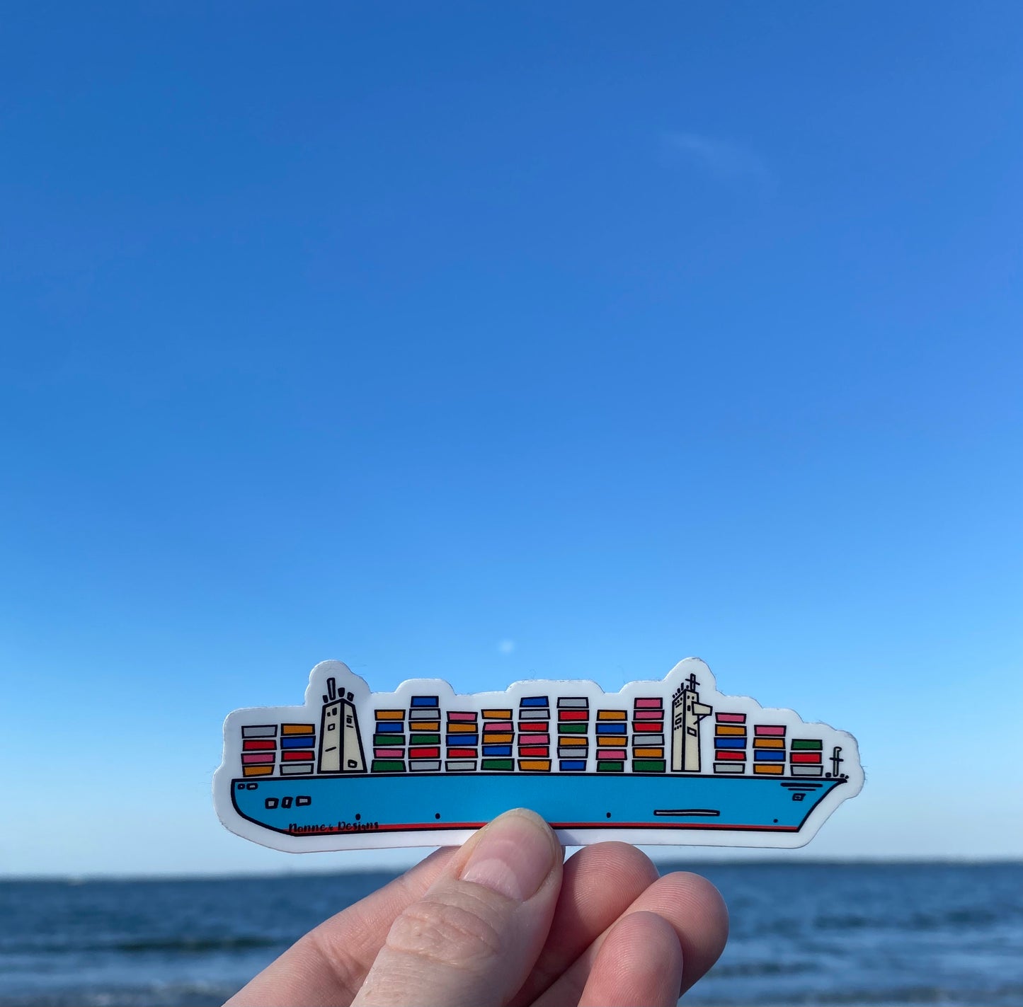 Container Ship Sticker