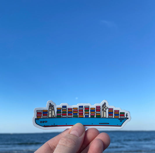 Container Ship Sticker