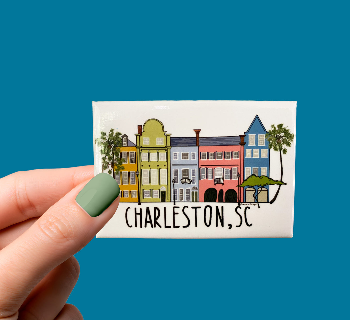 Rainbow Row Charleston, SC Magnet