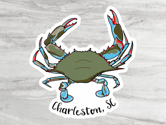 Blue Crab Charleston, SC Sticker