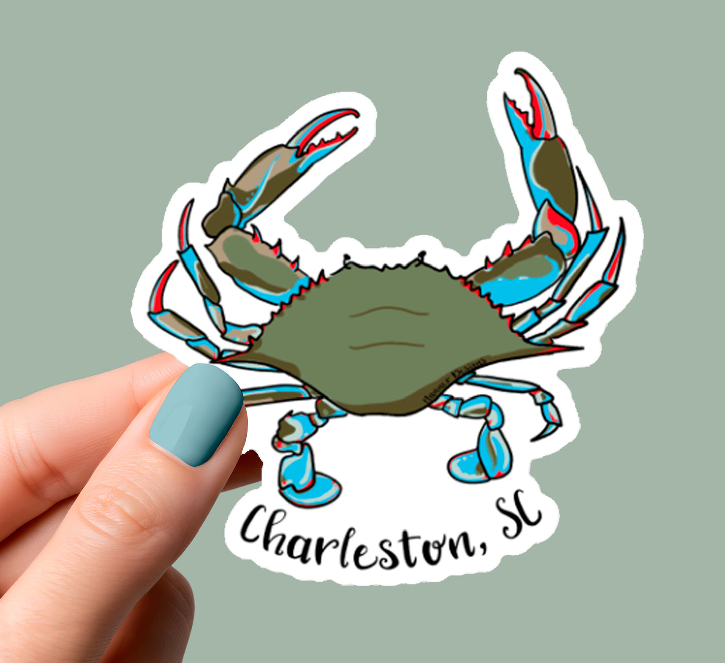 Blue Crab Charleston, SC Sticker