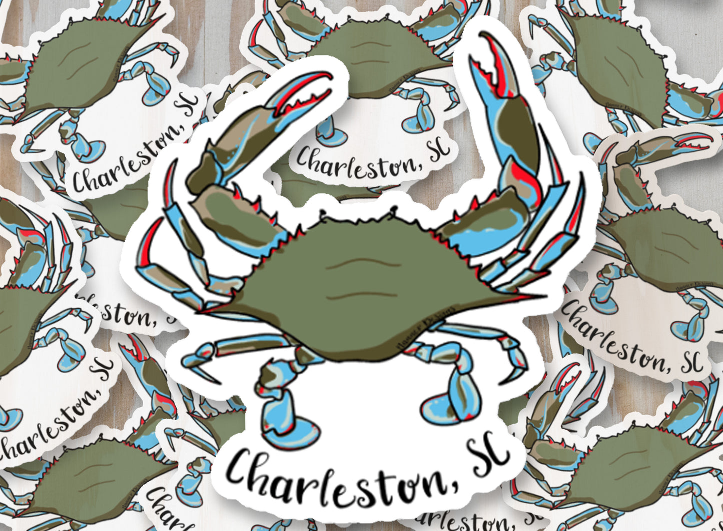 Blue Crab Charleston, SC Sticker
