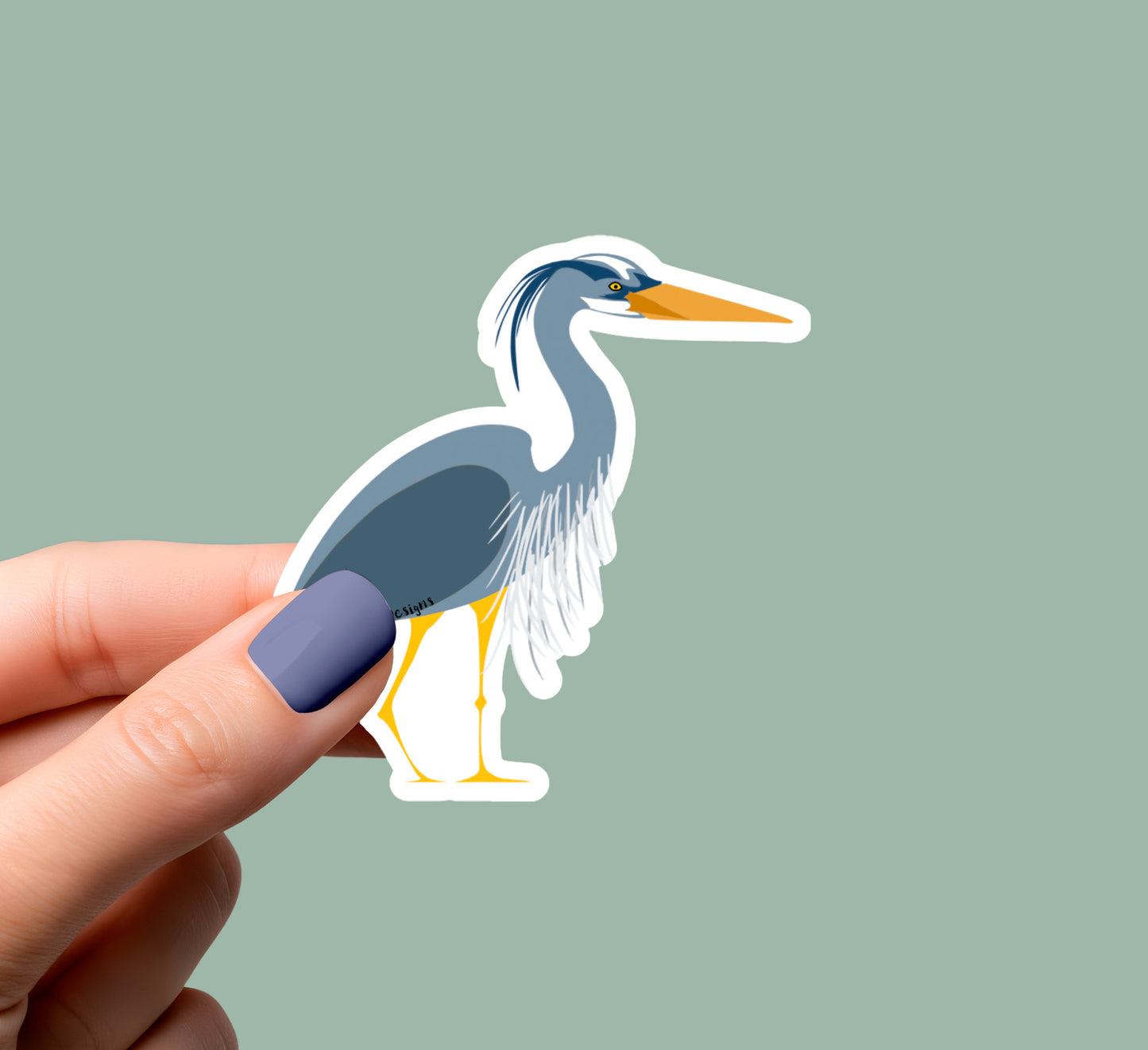 Blue Heron Sticker