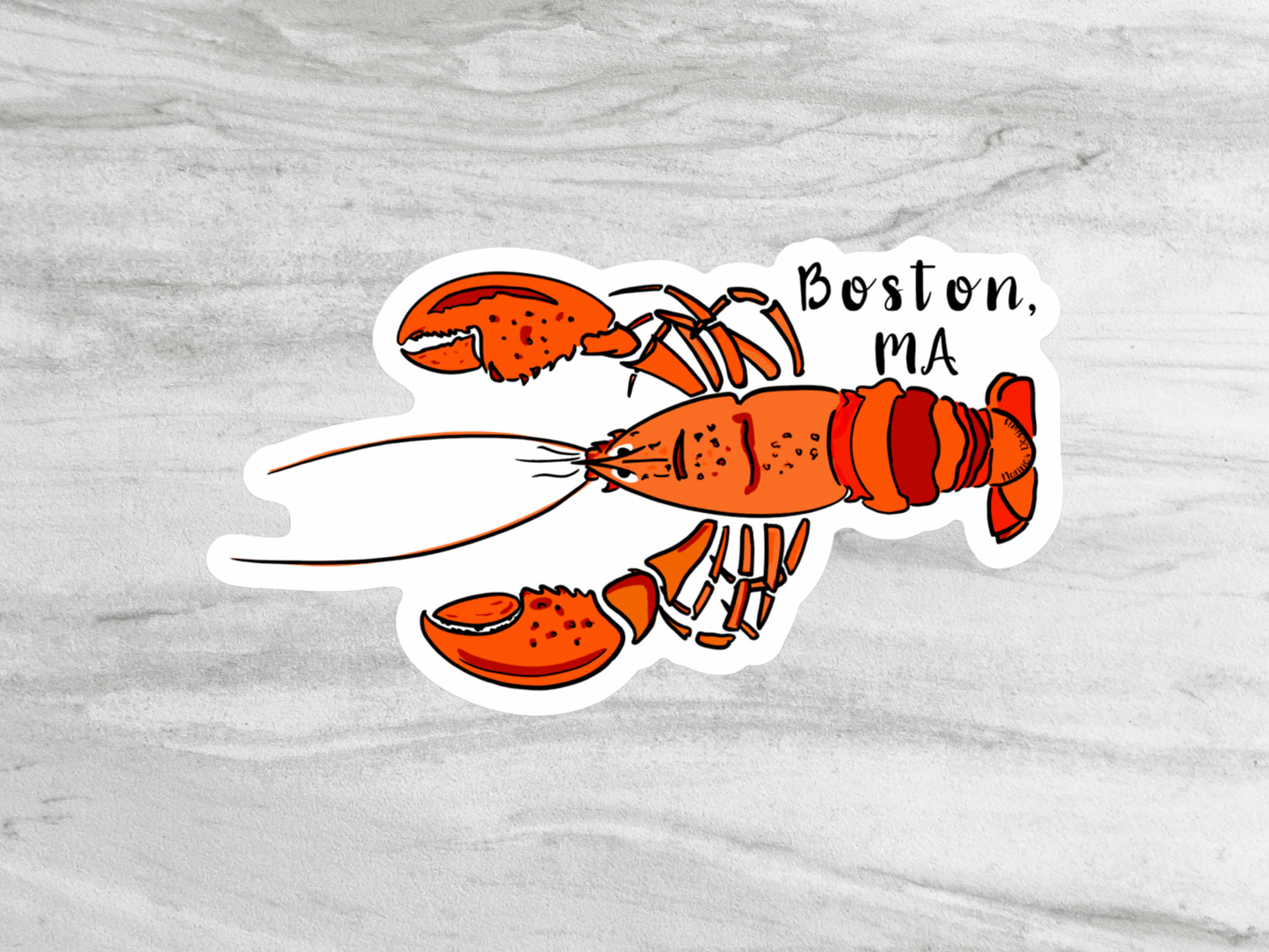 Lobster Boston, MA Sticker