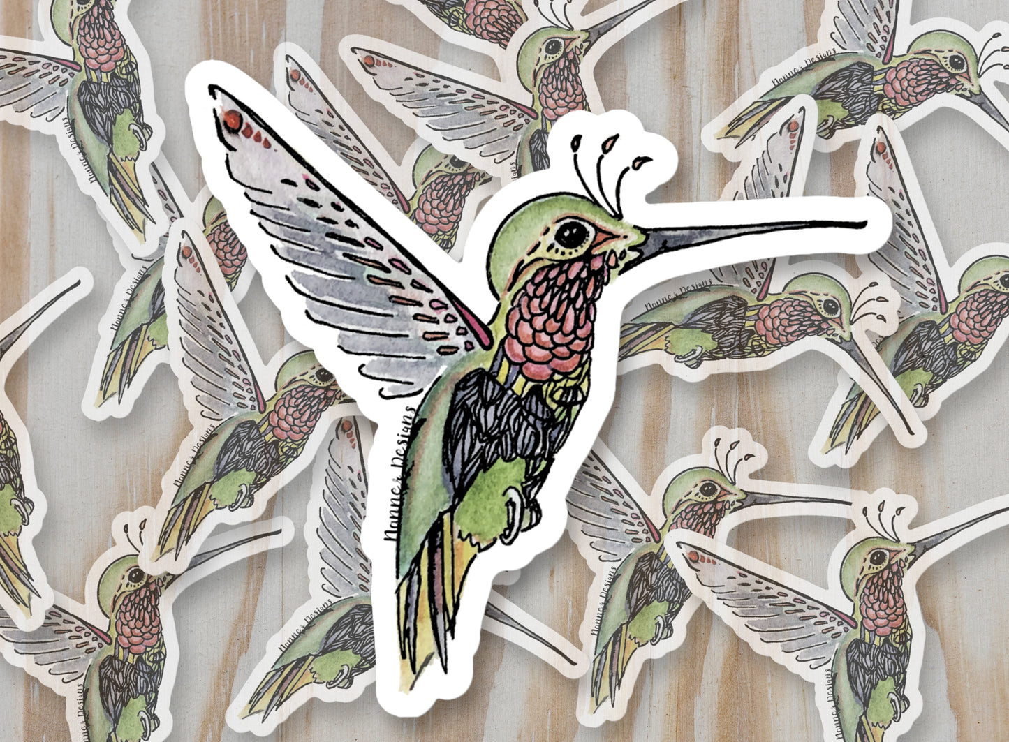 Hummingbird Die Cut Sticker