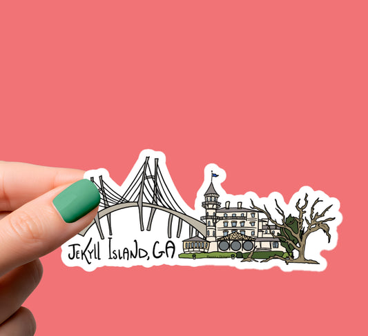 Jekyll Island, GA Club & Sidney Lanier Bridge Sticker