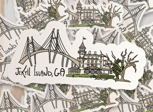 Jekyll Island, GA Club & Sidney Lanier Bridge Sticker