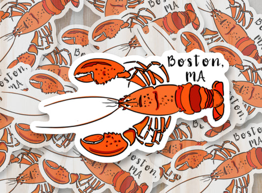 Lobster Boston, MA Sticker