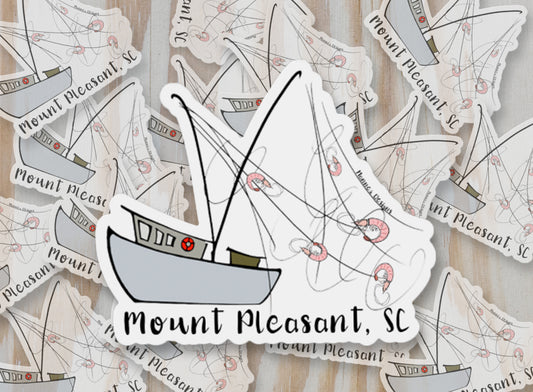 Shrimp Boat Mt. Pleasant, South Carolina Sticker