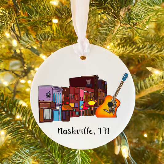Nashville, TN Ceramic Ornament