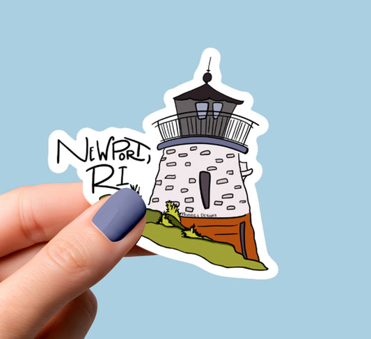 Castle Hill Lighthouse Newport, RI Sticker