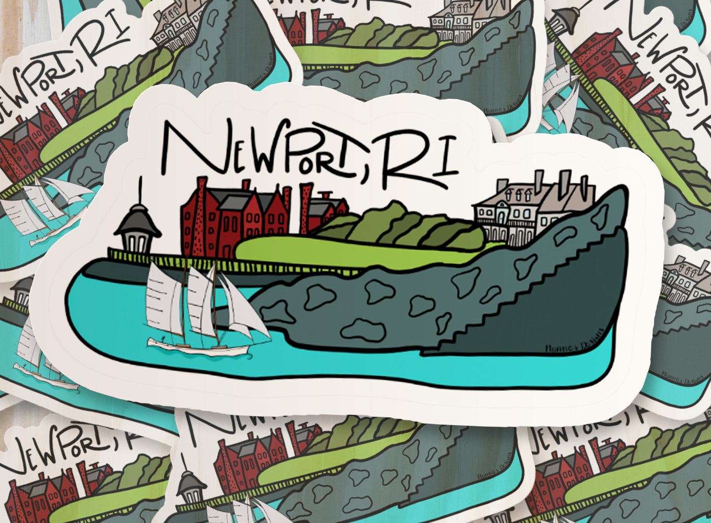 Cliff Walk Newport, RI Sticker