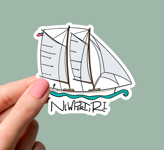 Sailboat Newport, RI Sticker
