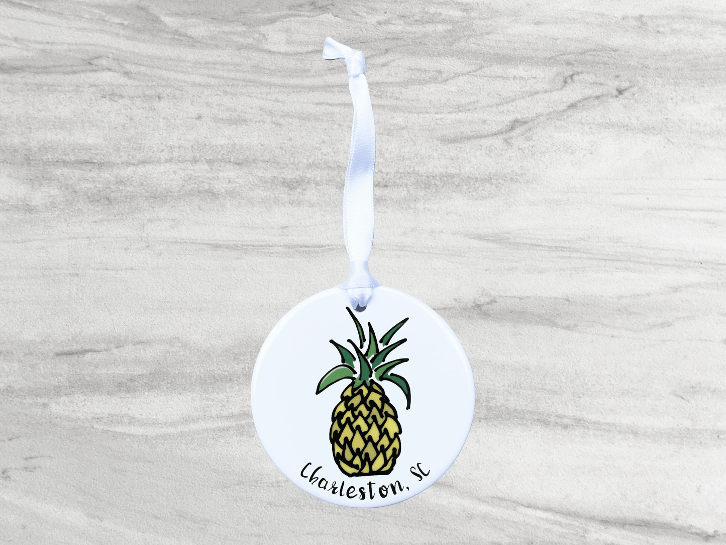 Pineapple Charleston, SC Ceramic Ornament