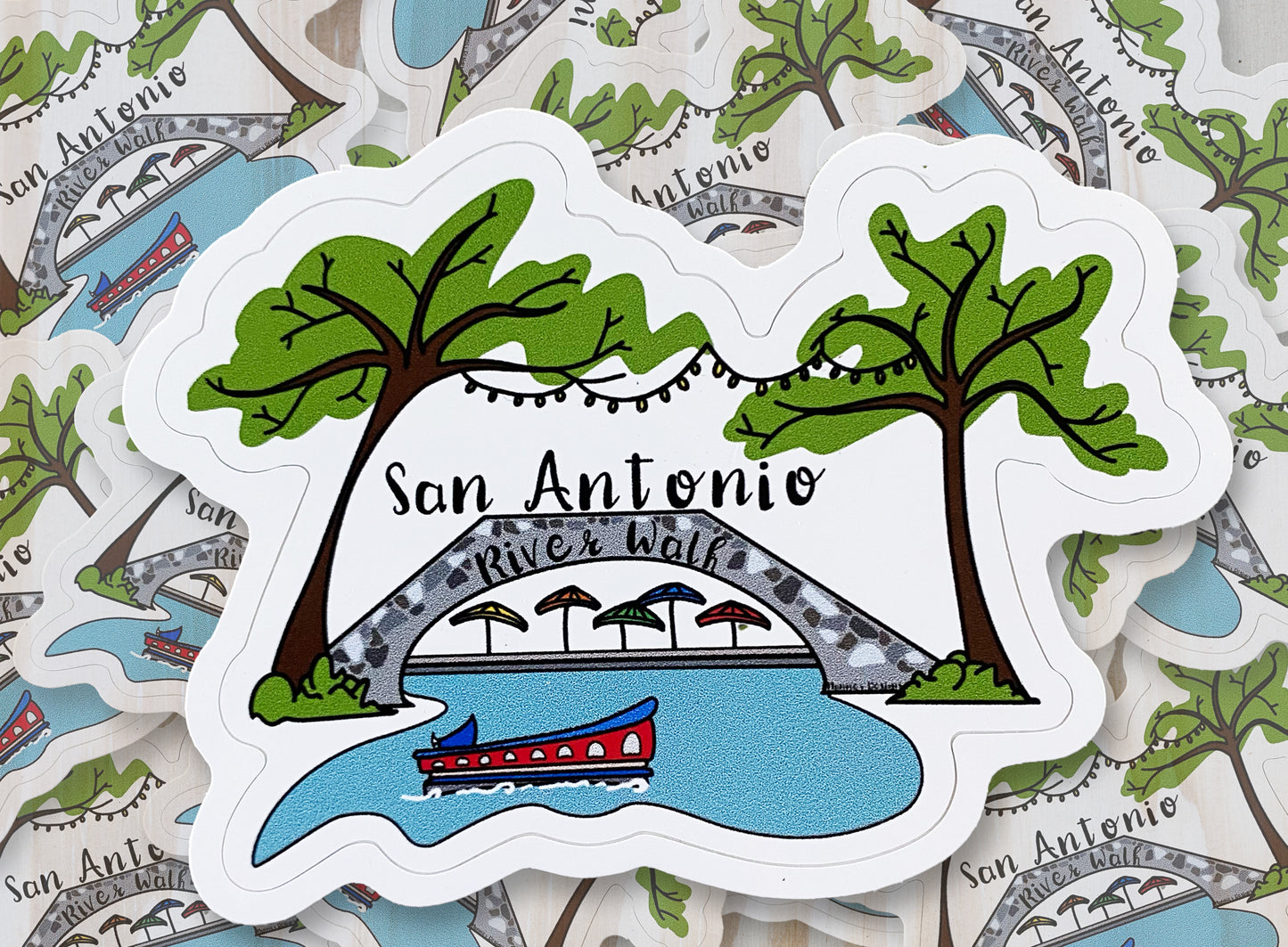 San Antonio River Walk Texas Sticker