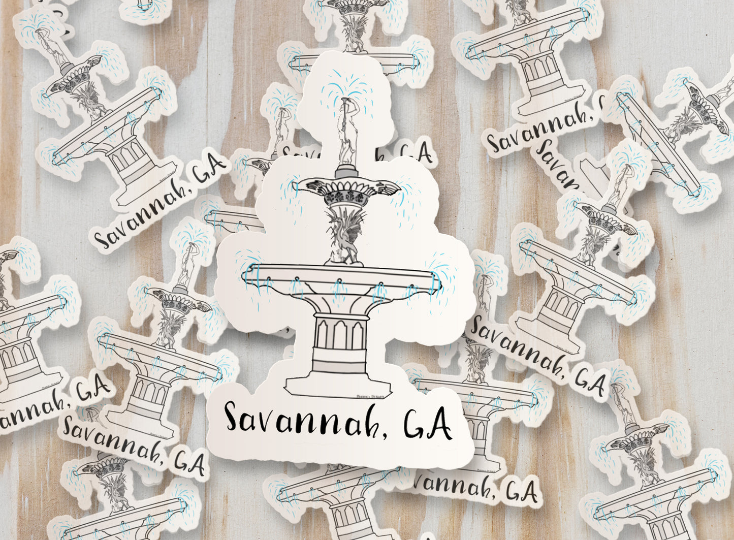 Fountain Forsyth Park Savannah, Georgia Sticker