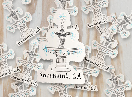 Fountain Forsyth Park Savannah, Georgia Sticker