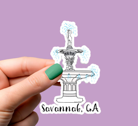 Fountain Forsyth Park Savannah, Georgia Sticker