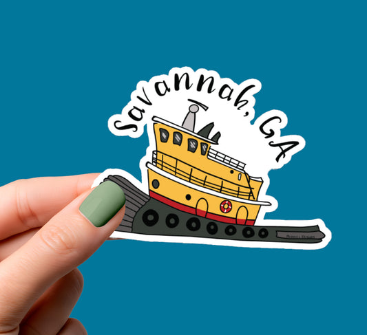 Tugboat Savannah, Georgia Sticker