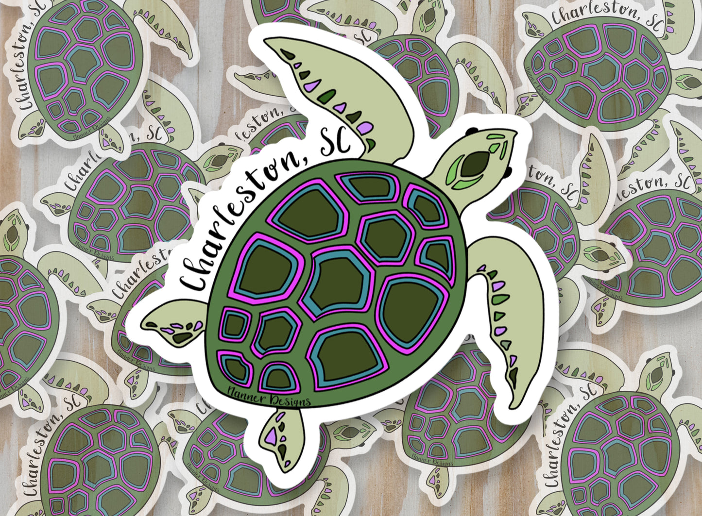 Sea Turtle Charleston, SC Sticker