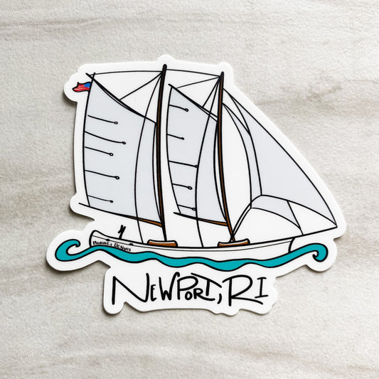 Sailboat Newport, RI Sticker