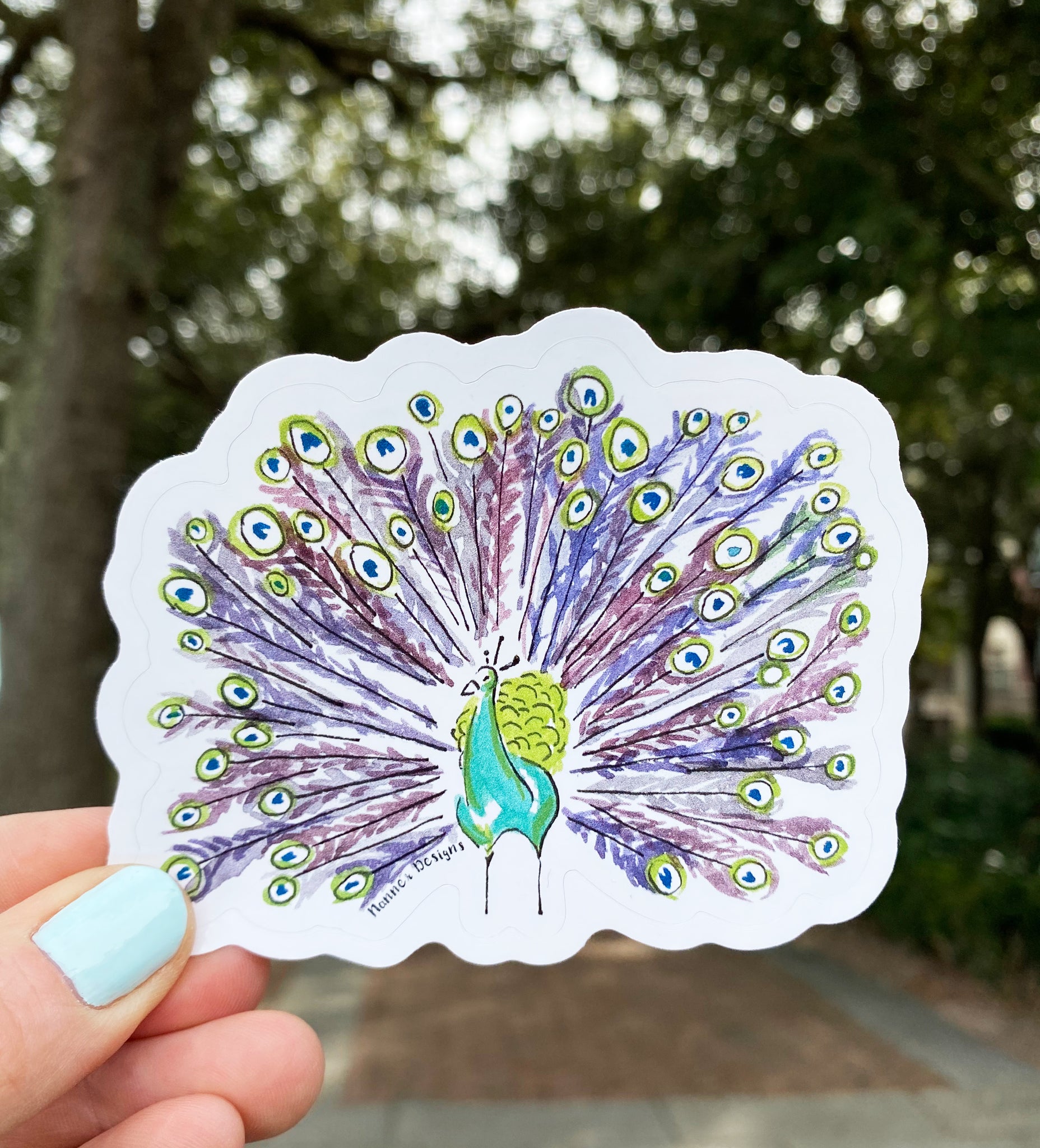 Peacock sticker on sale