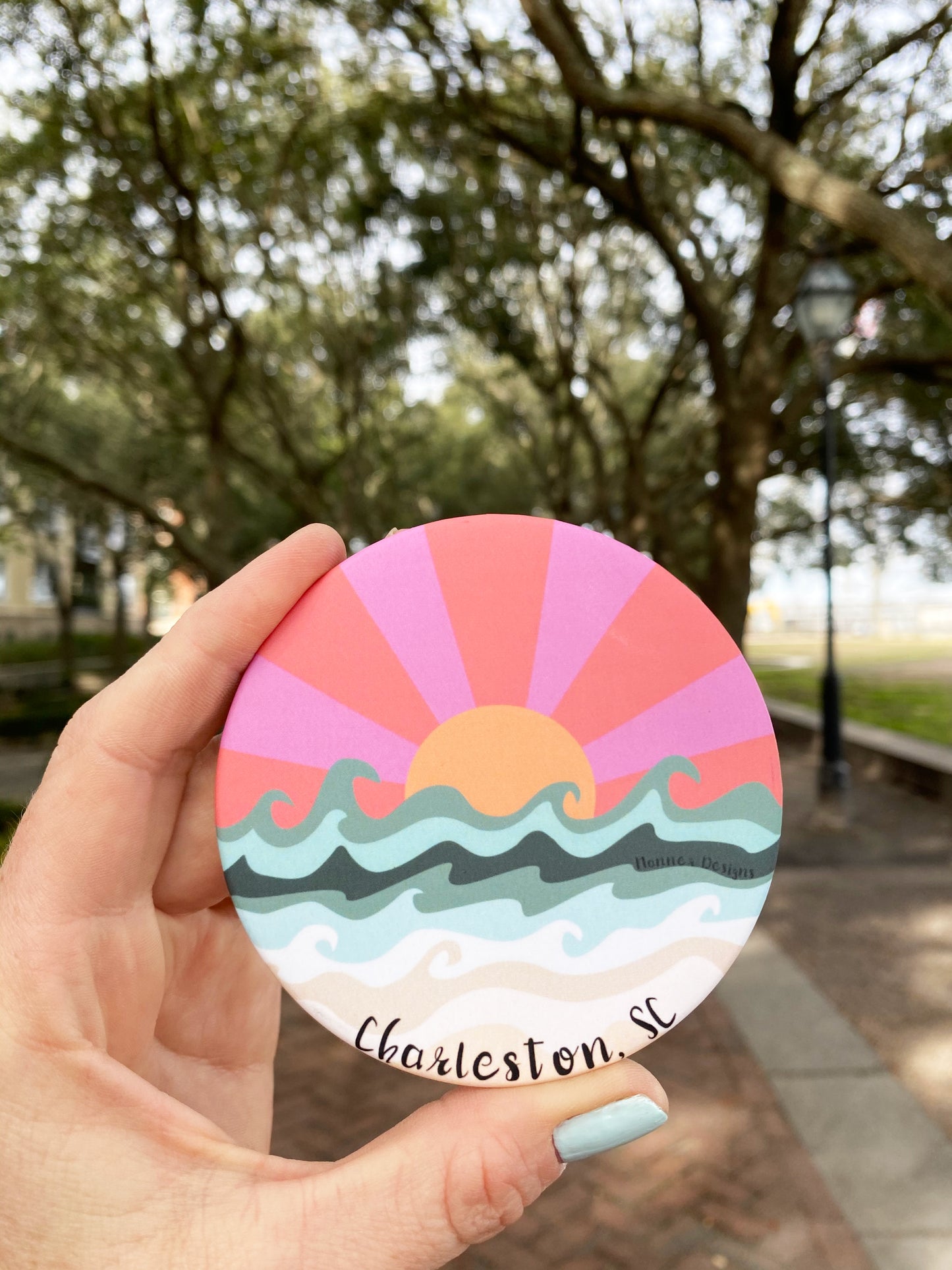 Pink Sunrise Charleston, SC Coaster